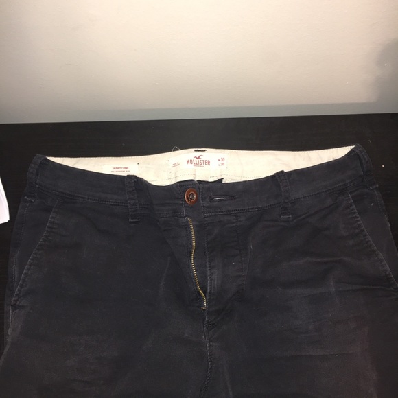 hollister black chinos